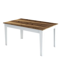 Hanah Home Milan 520 Mesa de Comedor Nogal y Blanco